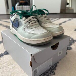 Little Kids Nike Airforce 1 LV8 1 Light Slvr/Deep Royal Blue Light Green Remix S